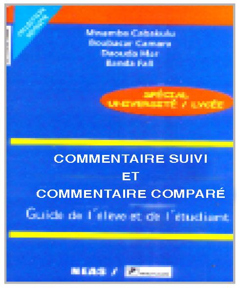 Commentaire suivi et commentaire comparé
